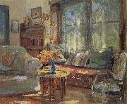 Colin Campbell Cooper Cottage Interior Sweden oil painting artist